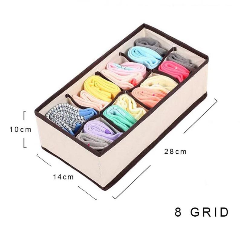 Foldable Underwear Storage Box with Multi-Size Drawer Partitions for Organized Wardrobes
