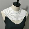 Damen Mädchen Plissee Rüschen Capelet Halskette Dekorativer Einfarbiger Falscher Kragen