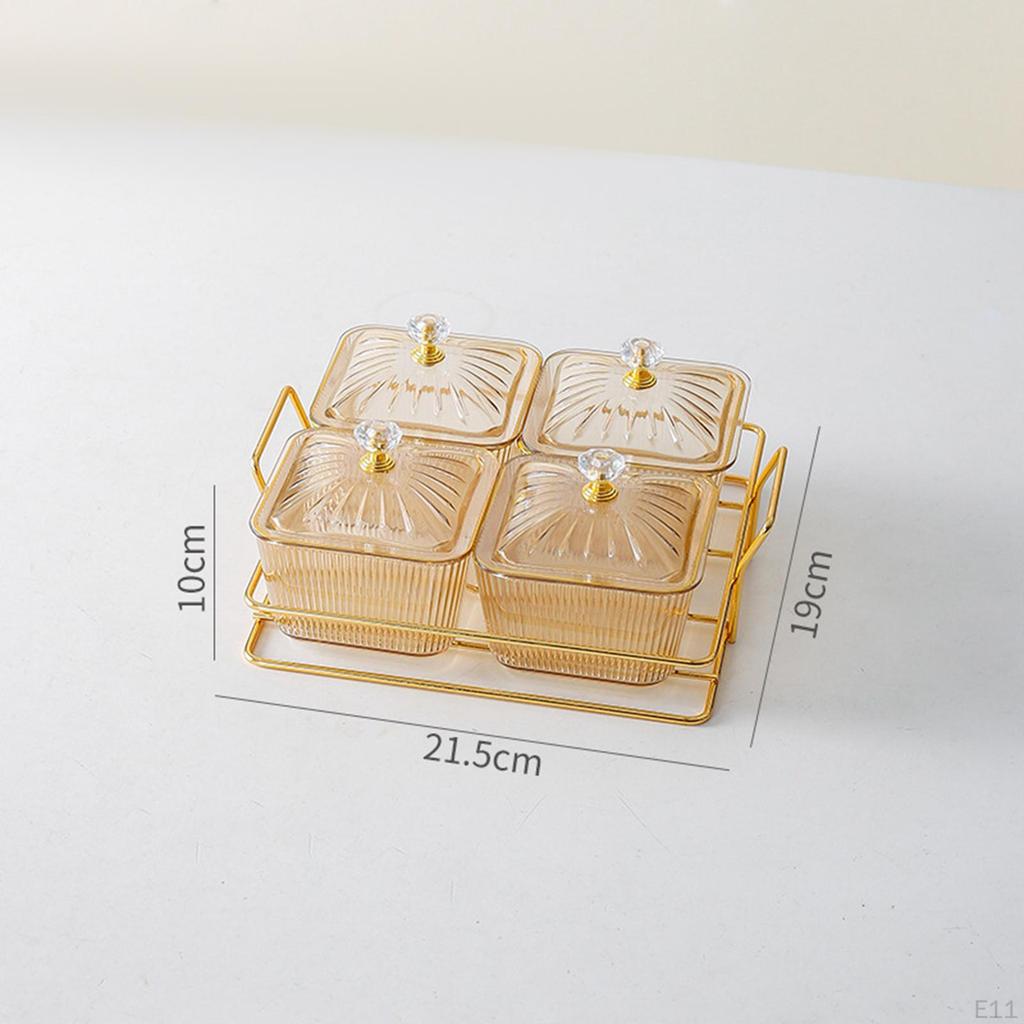 Divided Serving Dish Dried Fruit Tray Food Storage Container Veggie Appetizer for Candy