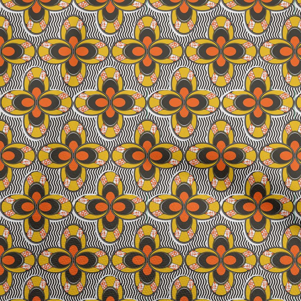 oneOone Cotton Flex Green Fabric African Sewing Material Print Fabric by The Yard 40 Inch