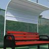 Outdoor Tennis Court Bench with Sunshade