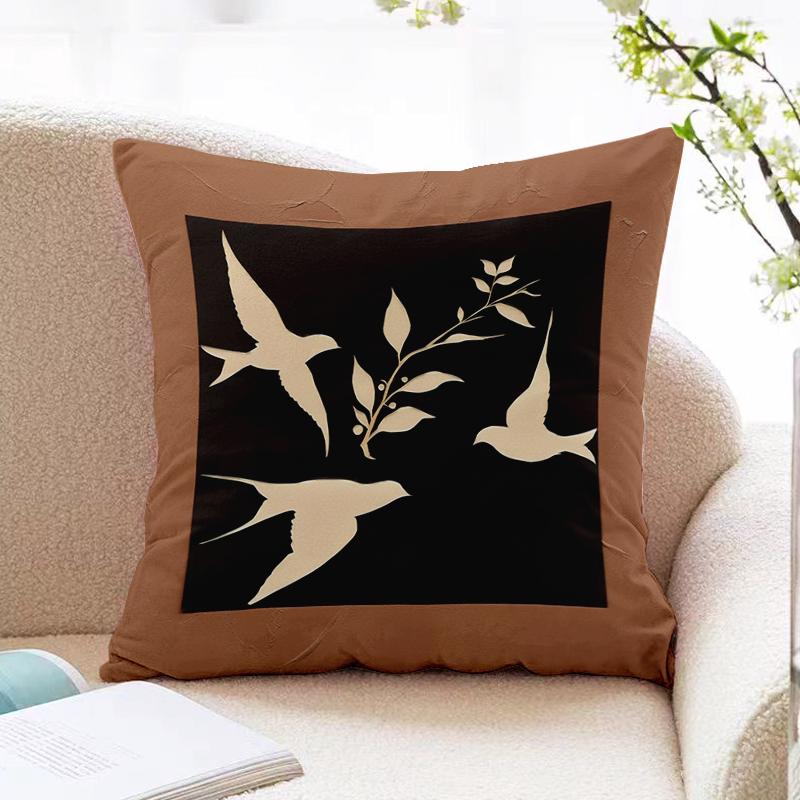 American Retro Pillow Cover Sofa Living Room Cushion Cover Office Waist Pillow Bedside Square Pillowcase Removable and Washable