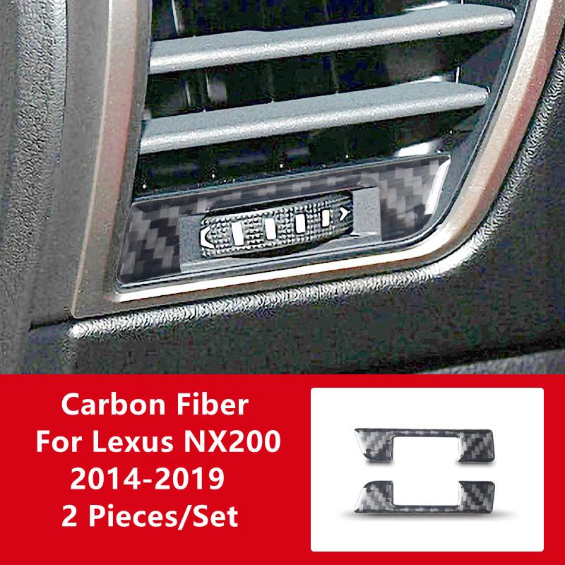 

Автомобильный воздуховод кондиционера Vent декоративная крышка отделка полосы наклейки из углеродного волокна для Lexus NX200 салон автомобиля C