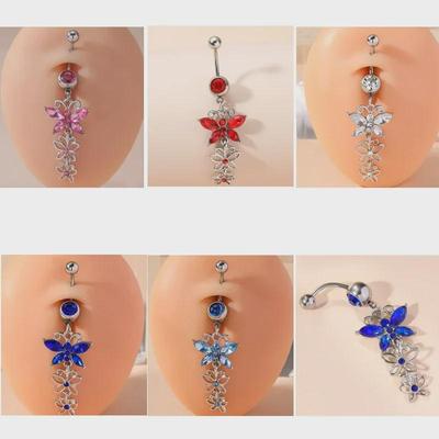 Multi-Color Butterfly Belly Button Ring - Personalized Fashion Piercing Jewelry