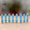 Miniature Garden Fence 2 Pcs Mini Wood Micro Landscape Ornaments 4x1.2 Inch Fairy Small Picket Figurine for Dollhouse Home Plant Pot DIY Crafts Door