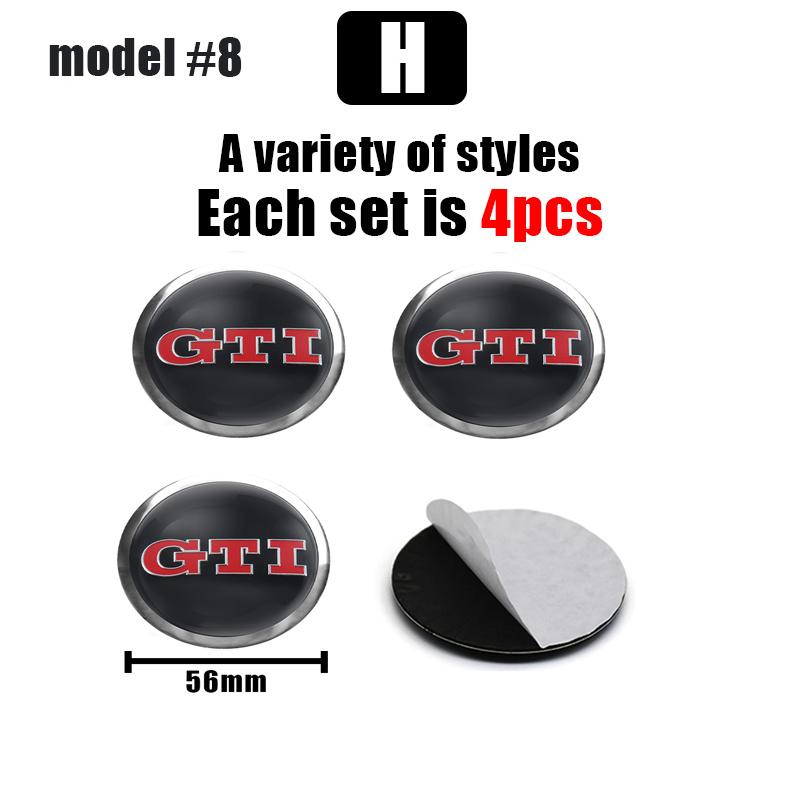 

2026 Hot For VOLKSWAGEN VW 4Pcs 56mm VW Car Wheel Center Hub Caps Badge Sticker Emblem Decals Accessories For Volkswagen GTI R-L