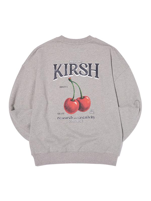 KIRSH Dewey Cherry Uni Loose Fit Sweatshirt [Melange Gray]