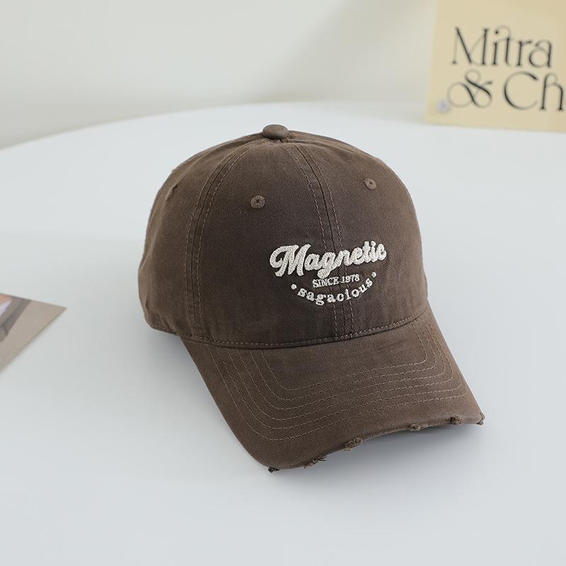 Korean Cute Big Head Sieve Baseball Hat for Men and Women Same Korean Style Fashion Soft Top Couple Baseball Cap Showing Small Face