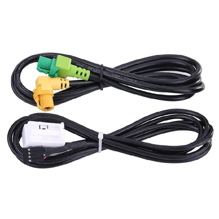 Easy Installation USB AUX Switches Plug with Cable Replacement AUX USB Switches Port Socket & Cable for B6 B7 RCD510