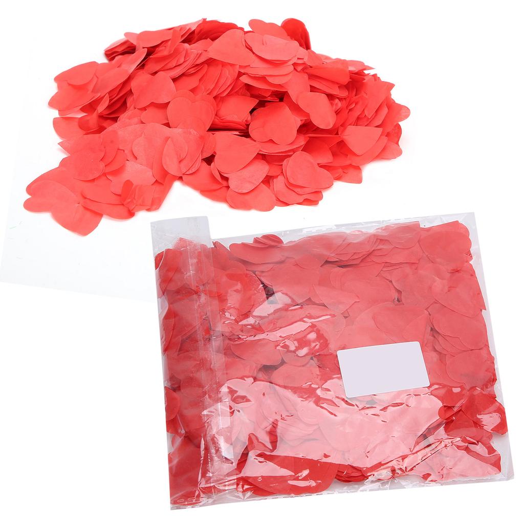 2 Bags 60g 2.5cm Red HeartShaped Confetti Wedding Party Valentine"s Day Confetti Decoration