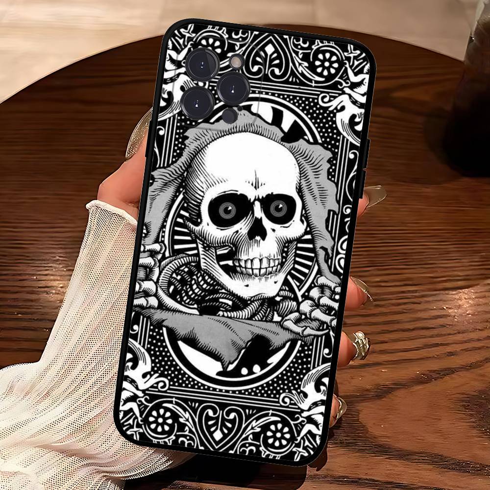 

Skateboard Brand P-Powell P-Peralta For Iphone 17 16 15 11 13 14 Pro Max Plus 12 Mini Black Shell Cover Phone Case iPhone 14 pro