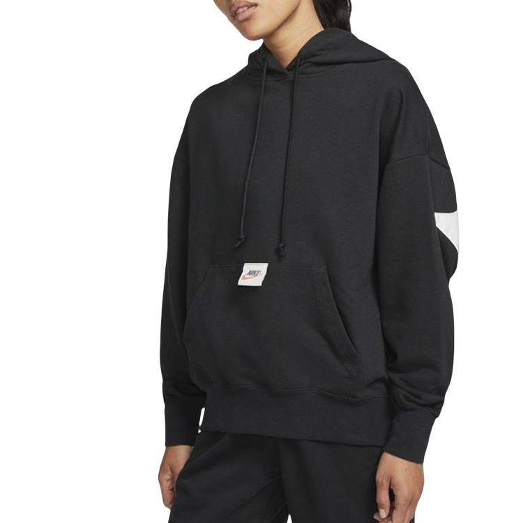 Nike Sweatshirts Women s Black Hooded Moderate Regular DQ6225-010 M
