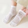 Five-finger Socks, Men's Short Socks, Summer Thin Pure Cotton Mesh Breathable Shallow-mouthed Split-toe Men's Split-toe Boat Socks