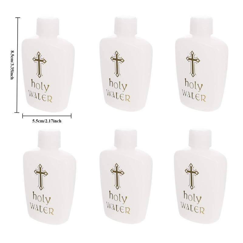6 Pcs Empty Holy Water Bottles Decanter Set Holy Water Props White Set Easter Holy Water Bottle Bulk Catholic Holy Water Bottle Navy