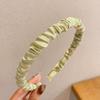 Simple headdress for women's satin pleated headband sweet temperament headband wash face pressure strap