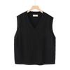 2026 Spring Plus Size V-Neck Knit Sweater Vest for Women