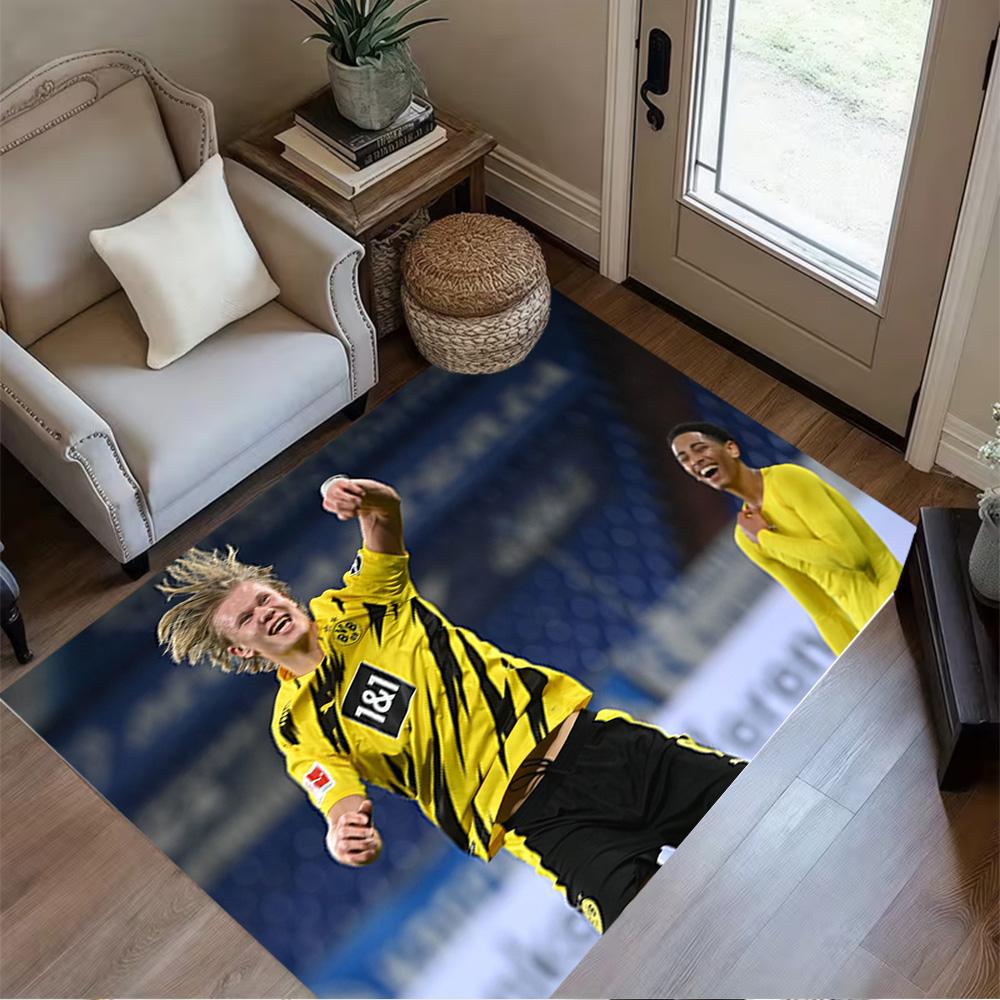 Borussia Dortmund's Star Player Area Rug Perfect for Entryway Outdoor Study room Playrooms Anti-slip Rug Anime Office Decor Best for Christmas
