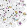 100pcs 2 Holes Wooden Buttons Mixed Printed Round Buttons Cartoon Decorative Buttons  For DIY Crafts