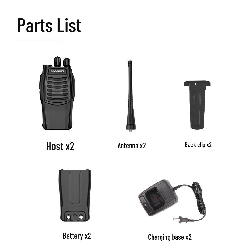 Baofeng BF-888S Plus High-Power Long-Range Walkie Talkie (CN version)