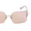 Miu Miu Logo Embossed Decorative Metal Irregular Shape Sunglasses Women sunglasses Gold SMU54Y-ZVN20F