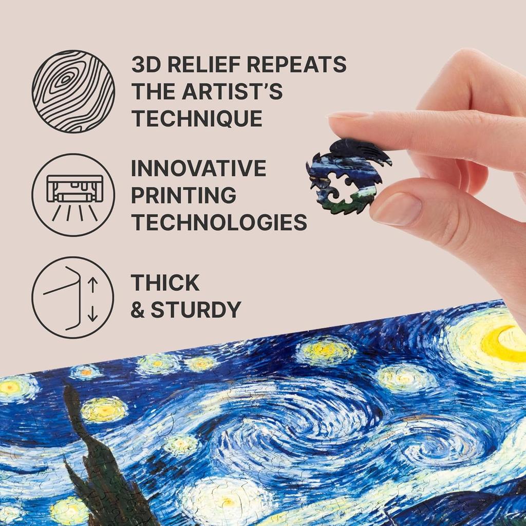 1000 pieces of paper puzzle for adult stress relief puzzle toys, high difficulty, starry moon night