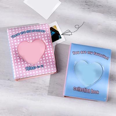 80 Pockets Photo Album 3 Inches Kpop Card Binder Hollow Love Heart Model Instax Name Card Book Photocard Name Card ID Holder