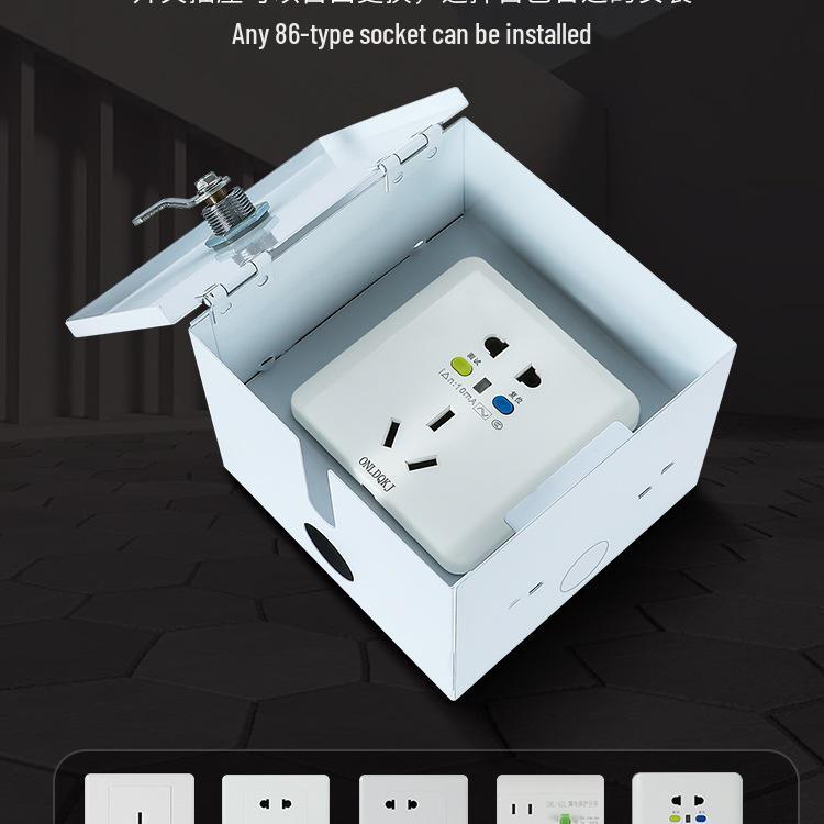 Weatherproof Surface-Mount Outdoor Electric Scooter Charging Socket with Lock, 86 Type 10A.