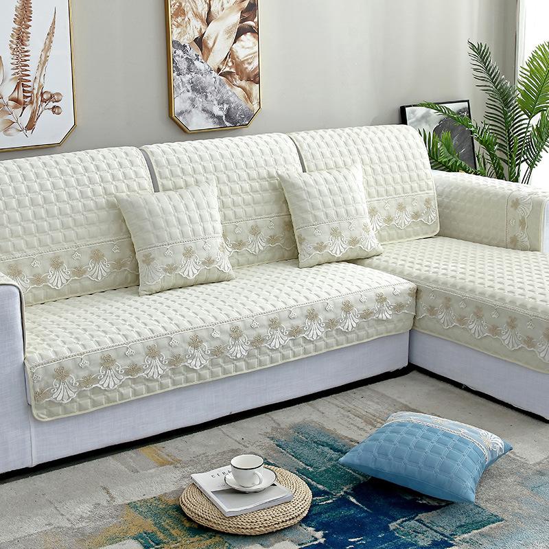 Sofa Cushion Is Universal In All Seasons, Modern Simple Fabric Non-Slip Seat Cushion, Living Room Sofa Cover, Full Cover Of Towel
