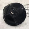 Women Fashion PU Hat Octagonal Beret British Style Painter Autumn Winter All Match