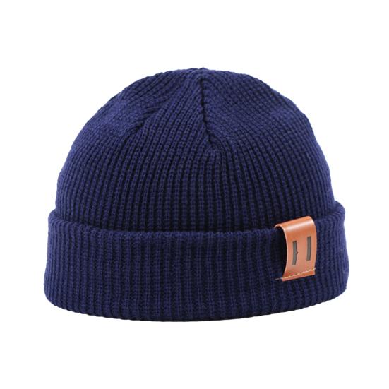 Knit Winter Hat Solid Color Fleece Lined Men Women Brimless Hat Cold Weather Outdoor Activities Breathable Hat
