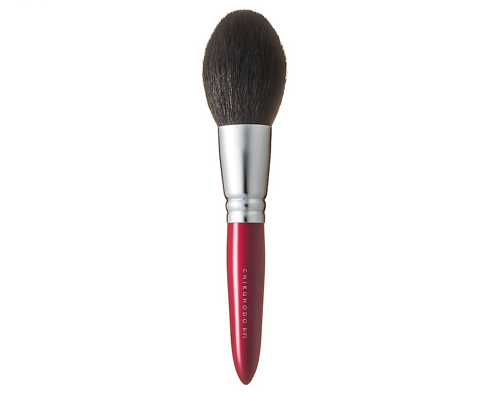 Kumano Makeup Brush (Makeup Brush) Chikuhodo Regular Series Powder Brush, Sokoho RR-P1 Red Line