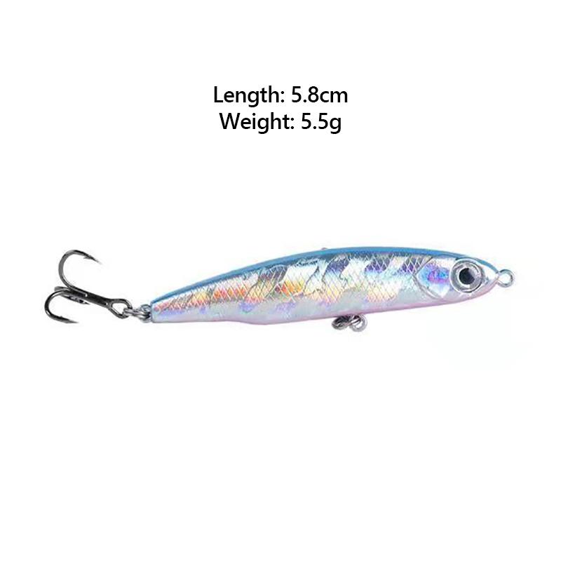 

Рыболовная приманка с лазерным покрытием, приманка Luya, тонущий карандаш, 3,5 г/5 г, жесткая приманка, микроприманка для чешуйницы и окуня 5.5g