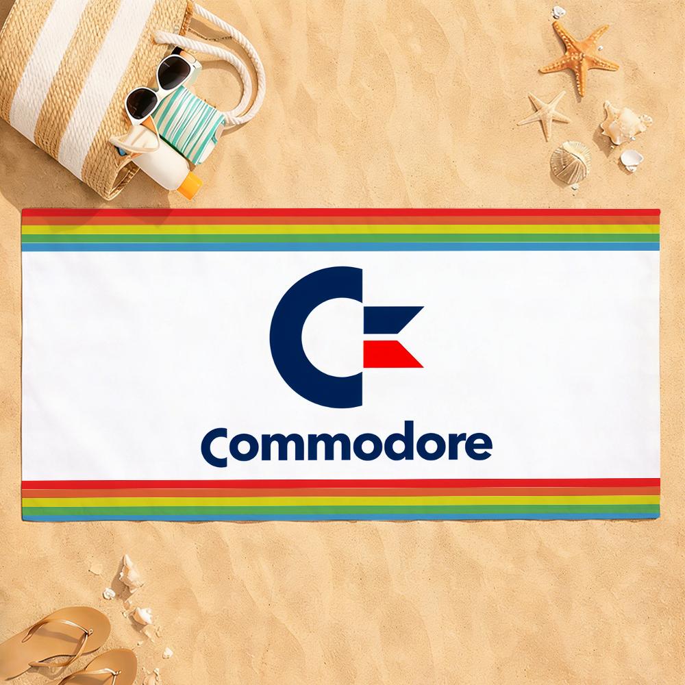 

Fashion C-Commodore 64 logo Towel Quick Dry Absorbent Beach Towel for Sports, Fitness, Swimming and Outdoor Activities W30*H60(CM)