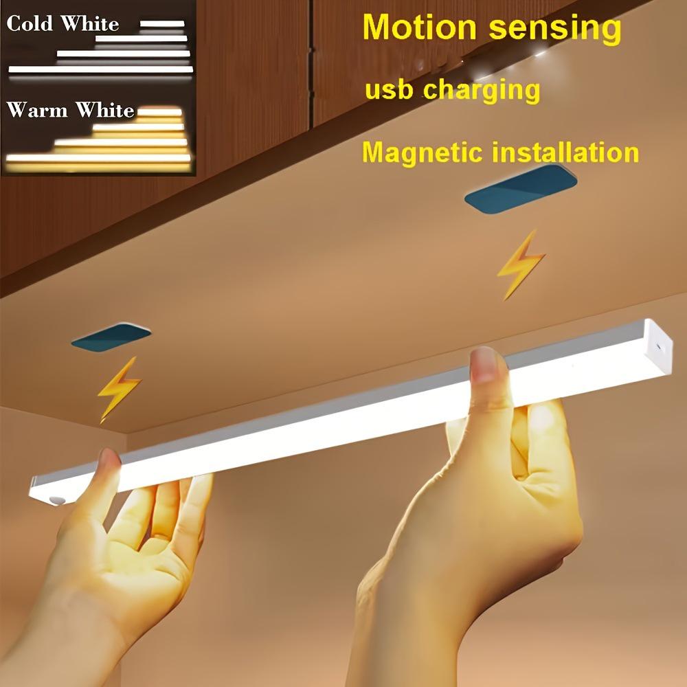 Rechargeable LED Motion Sensor Magnetic Strip Light for Wardrobe, Cabinet, or Bedroom