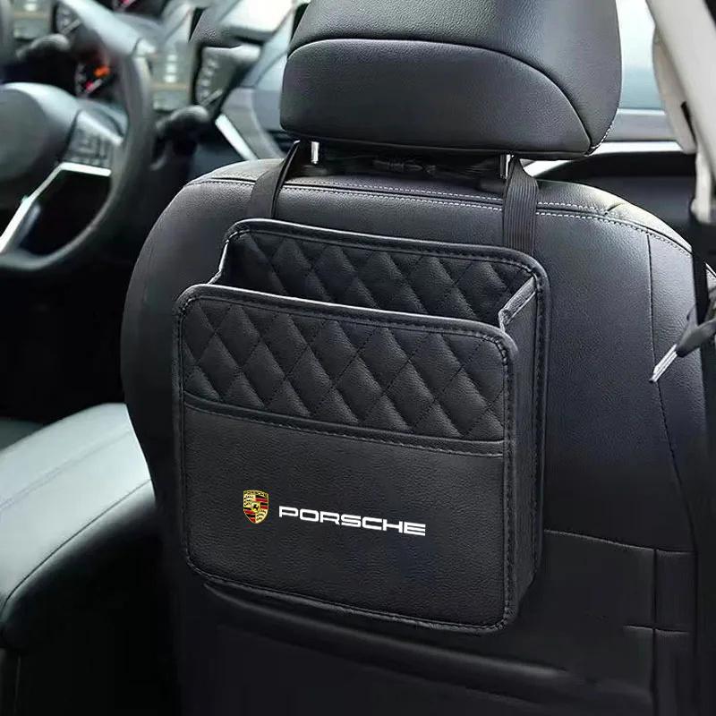 Samochodowy tylny bagażnik siedzenie elastyczny sznurek torba do przechowywania dla Porsche Cayenne Panamera Macan 911 718 Taycan Boxster Cayman Akcesoria