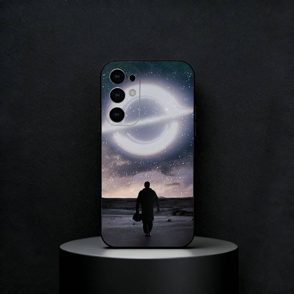 I-Interstellar Movie Phone Case For Samsung S25,24,23,22,30,21,10,9,Ultra,Plus,FE 5G Black Soft Case Samsung S25Plus