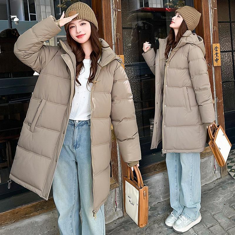 Women’s Mid Length Hooded Windproof Thicken Warm Winter Jacket