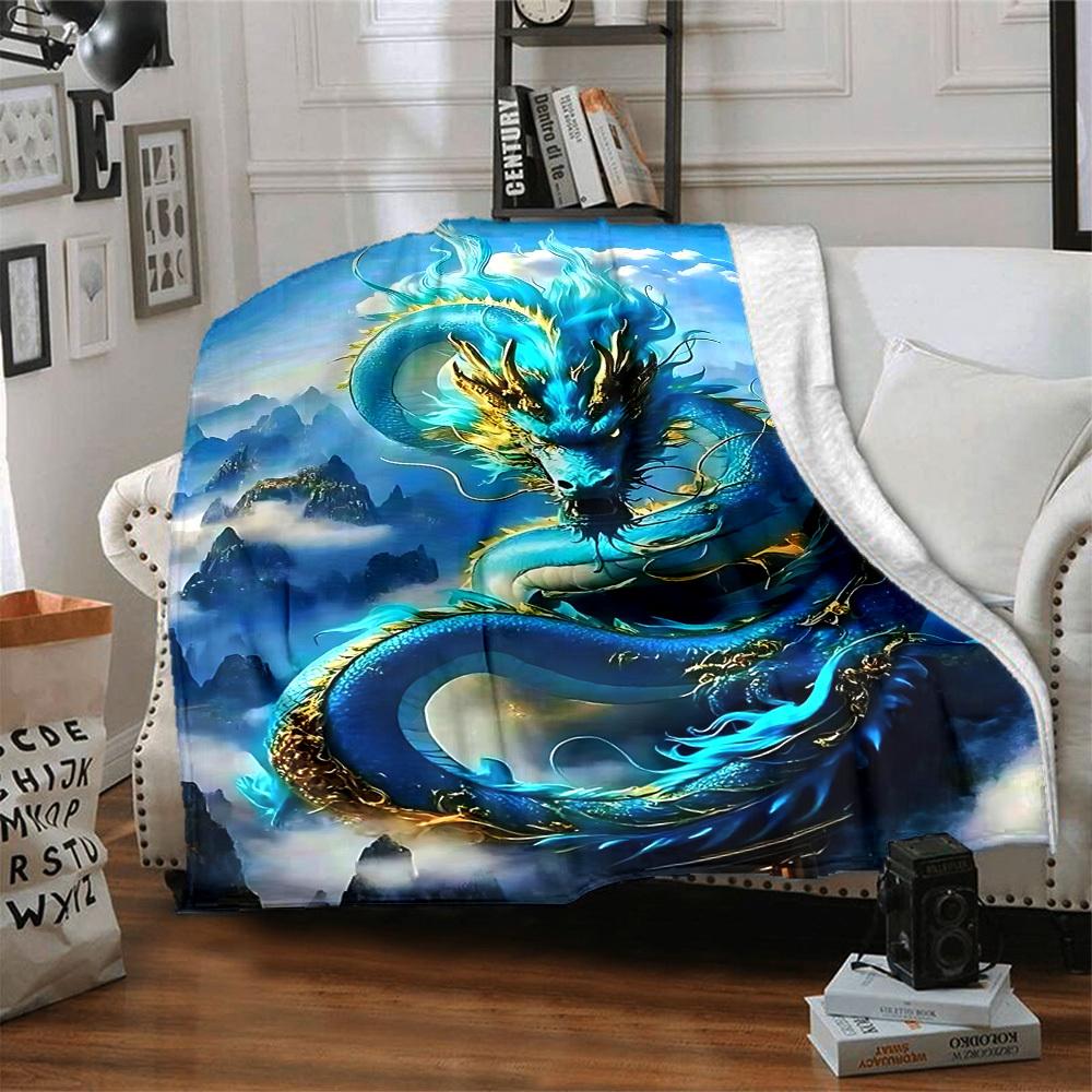 1 Stück Drachen Fantasy Kunstwerk Decke - Perfektes Geschenk für Geburtstage, Weihnachten & Halloween - Weich, Warm & Vielseitig yy250909202