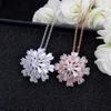 Small Fresh Jewelry Trend, Slightly Inlaid Zircon, Exquisite Three-Dimensional Snowflake Pendant