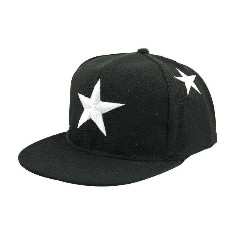 

men women and children hat (2 3 4 5 6 7 Years) Parent- Child Baseball Cap Cotton Hip Hop Embroidery Star Hats M 2-7 child чёрный