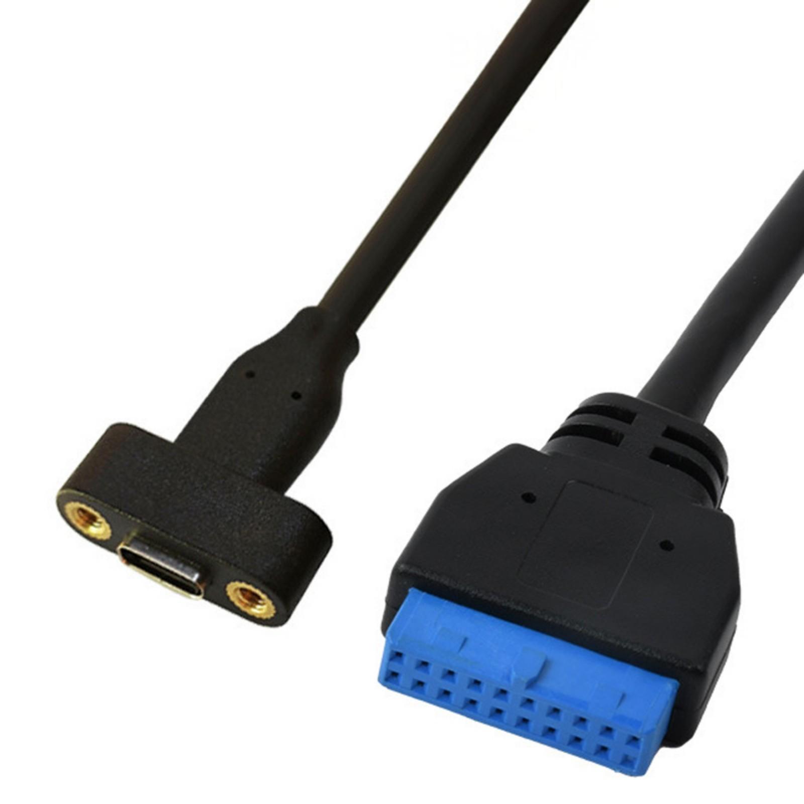 

Кабель-удлинитель USB C на IDC20P для разъема передней панели, USB C Type C (мама) на IDC20P (мама), 5 Гбит/с 50CM