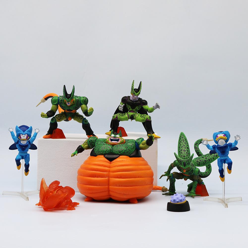 7pcs/set Drogan Boll Z Cell Family Figure Cell Pvc Action Figures Collection Model Toys For Children Gifts