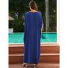 Women's Fashion Summer Spring 1/2 Sleeves V-Neck Loose Waistline Casual Dresses