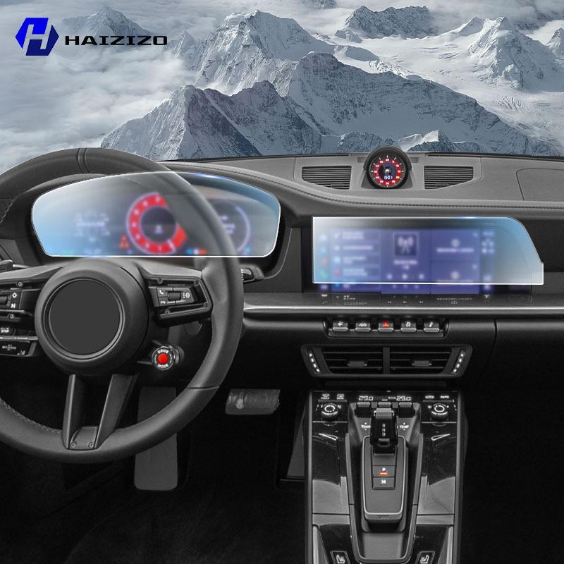 Car GPS LCD screen navigation TPU film Matte anti glare screen protector film Scratch resistant refit For Porsche 911 2017-2025