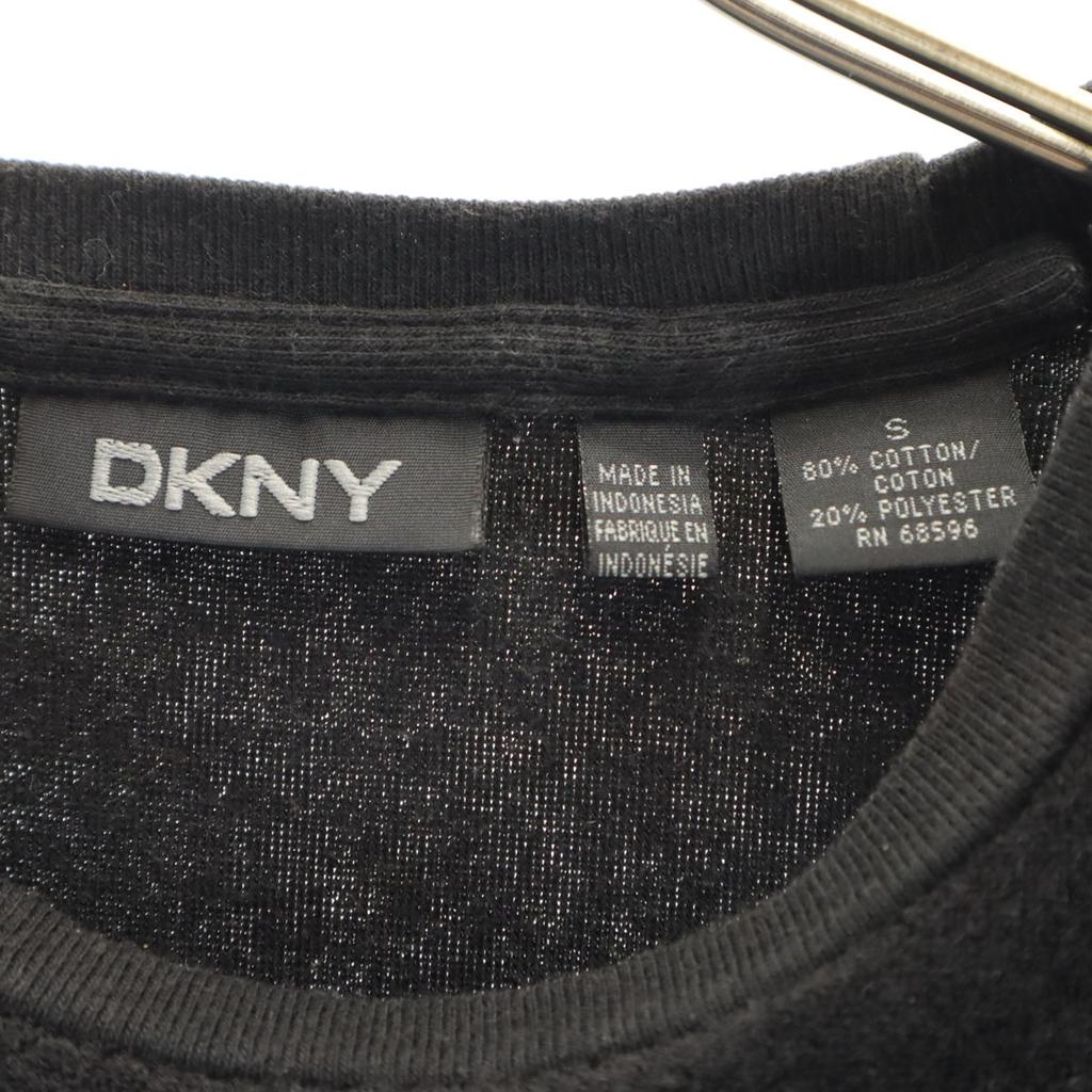 DKNY DONNA KARAN NEW YORK Short Sleeve Pile Ground T-shirt S Black Plain Men's Used