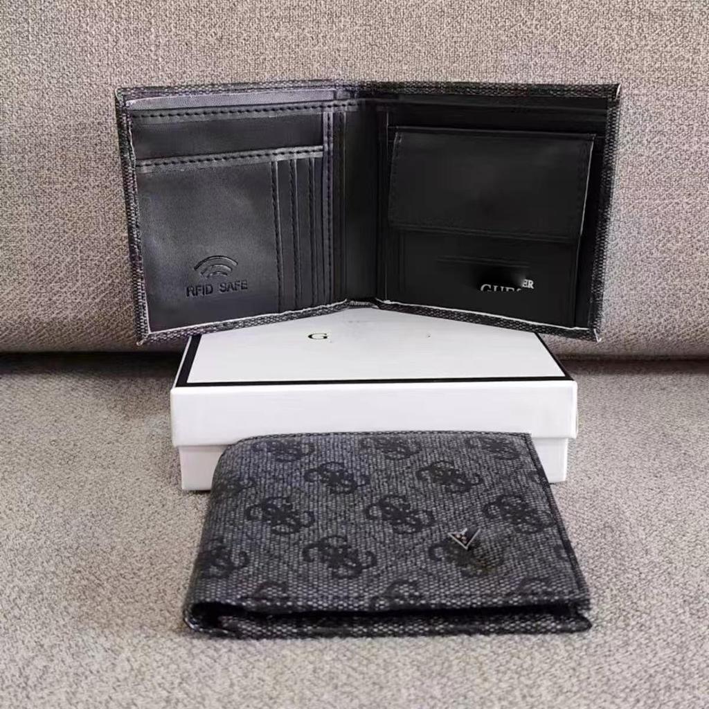 Herren Trendy Kurzes Leder Portemonnaie mit Multi-Kartenfächern und Reißverschluss