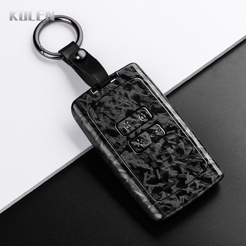 Abs Carbon Fiber Style Car Key Case Cover For Renault Captur Megane Talisman Espace Clio Zoe Koleos Scenic Arkana Dacia Sandero