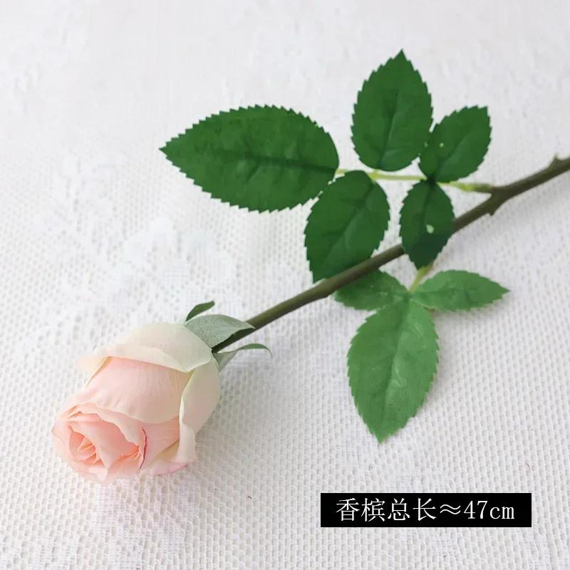 

10 Pcs/lot Moisturizing Real Touch Roses Artificial Flowers Bridal Bouquet Rose Wedding Decor Home Party Valentine s Day Floral шампанського