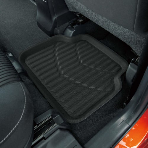 BONFORM Car Mat, X Gear, Light/Normal Car, Rear, 1 Piece, Waterproof, Fully Washable, Anti-Slip Treatment, 50x45cm, Black 6448-08BK