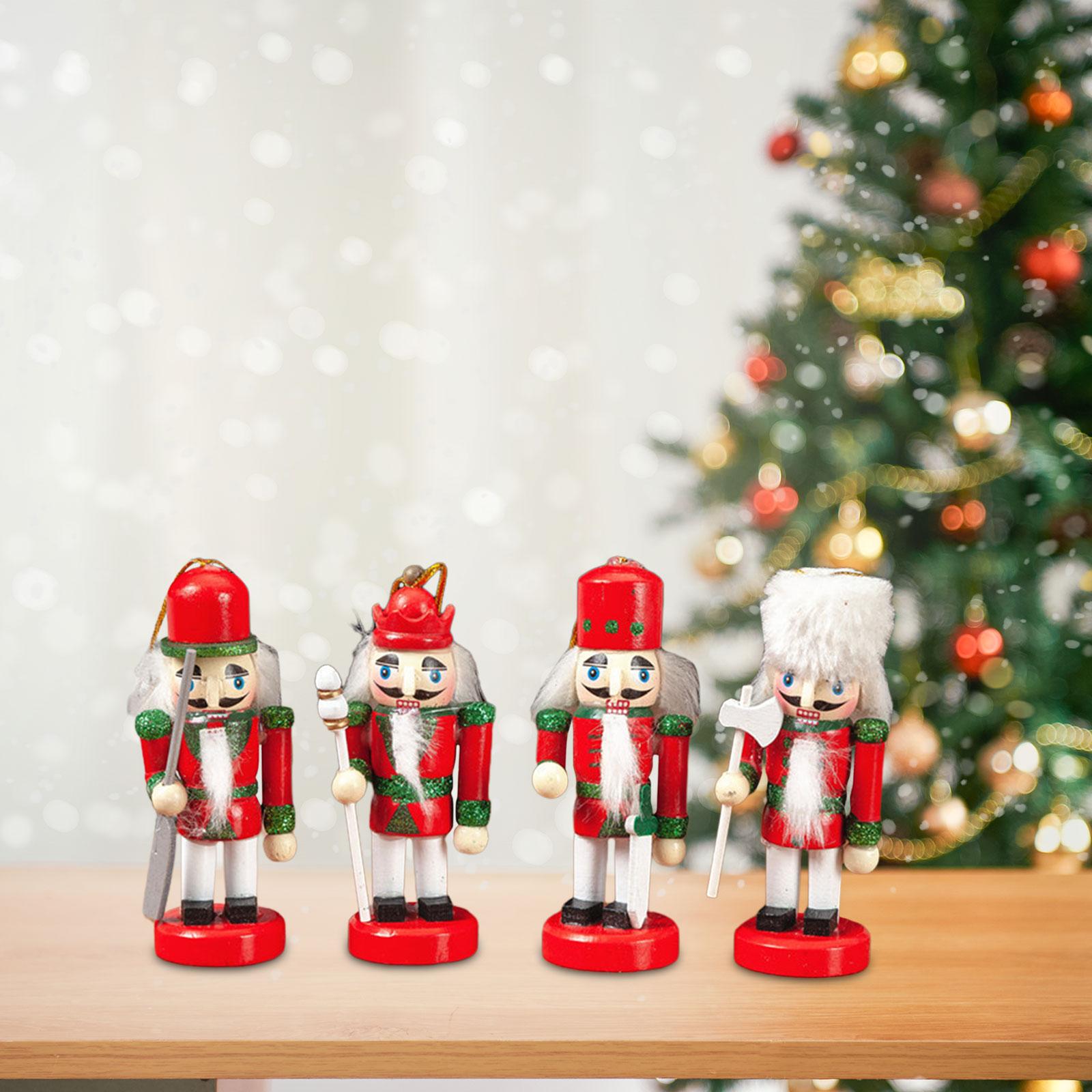 

Mini Figure Puppet Traditional with Ropes Holiday Figures Christmas Nutcracker for Xmas Trees Desktop Office Indoor Decoration